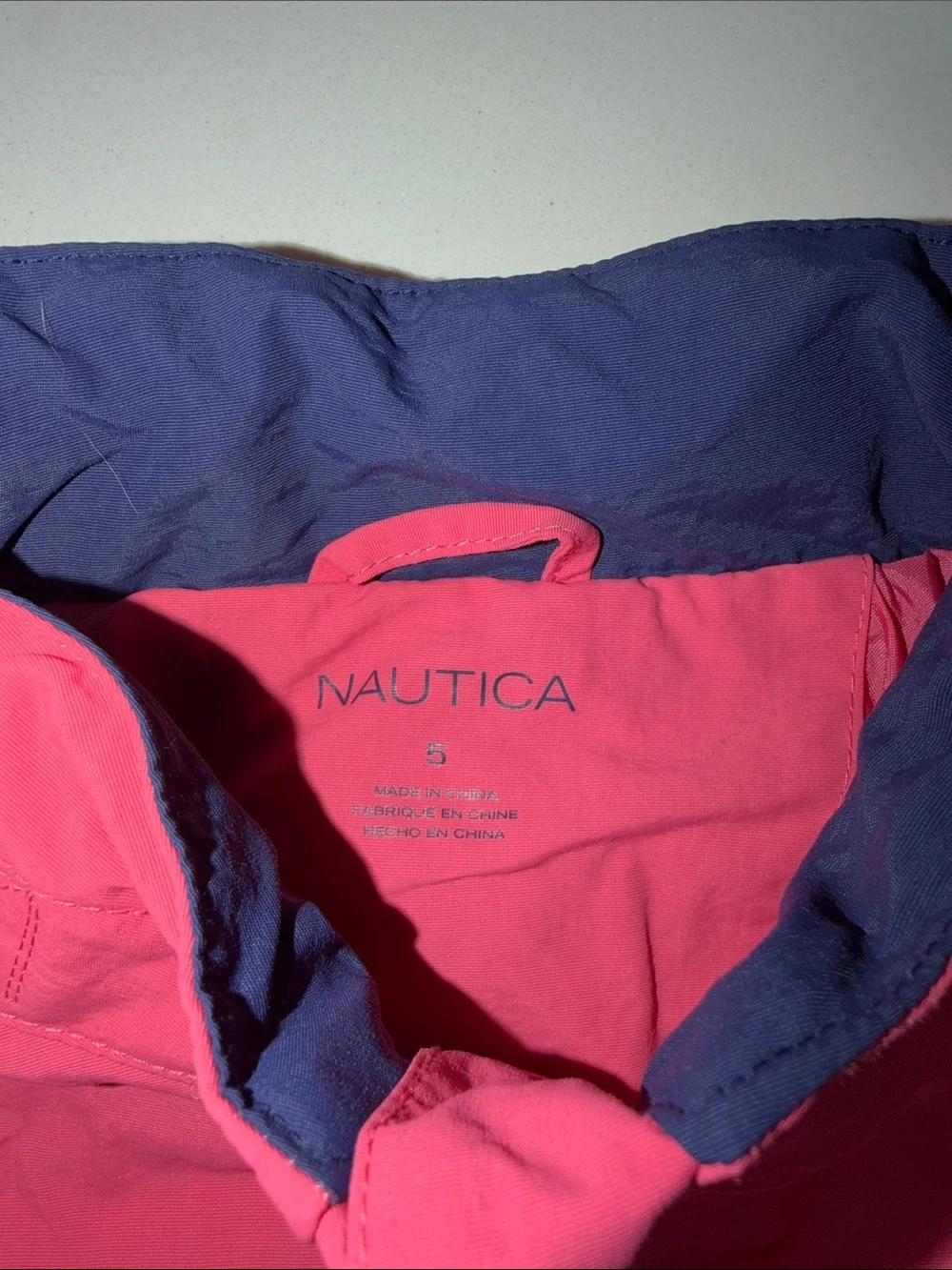 Nautica Pink and Navy Girls' Swim Jacket